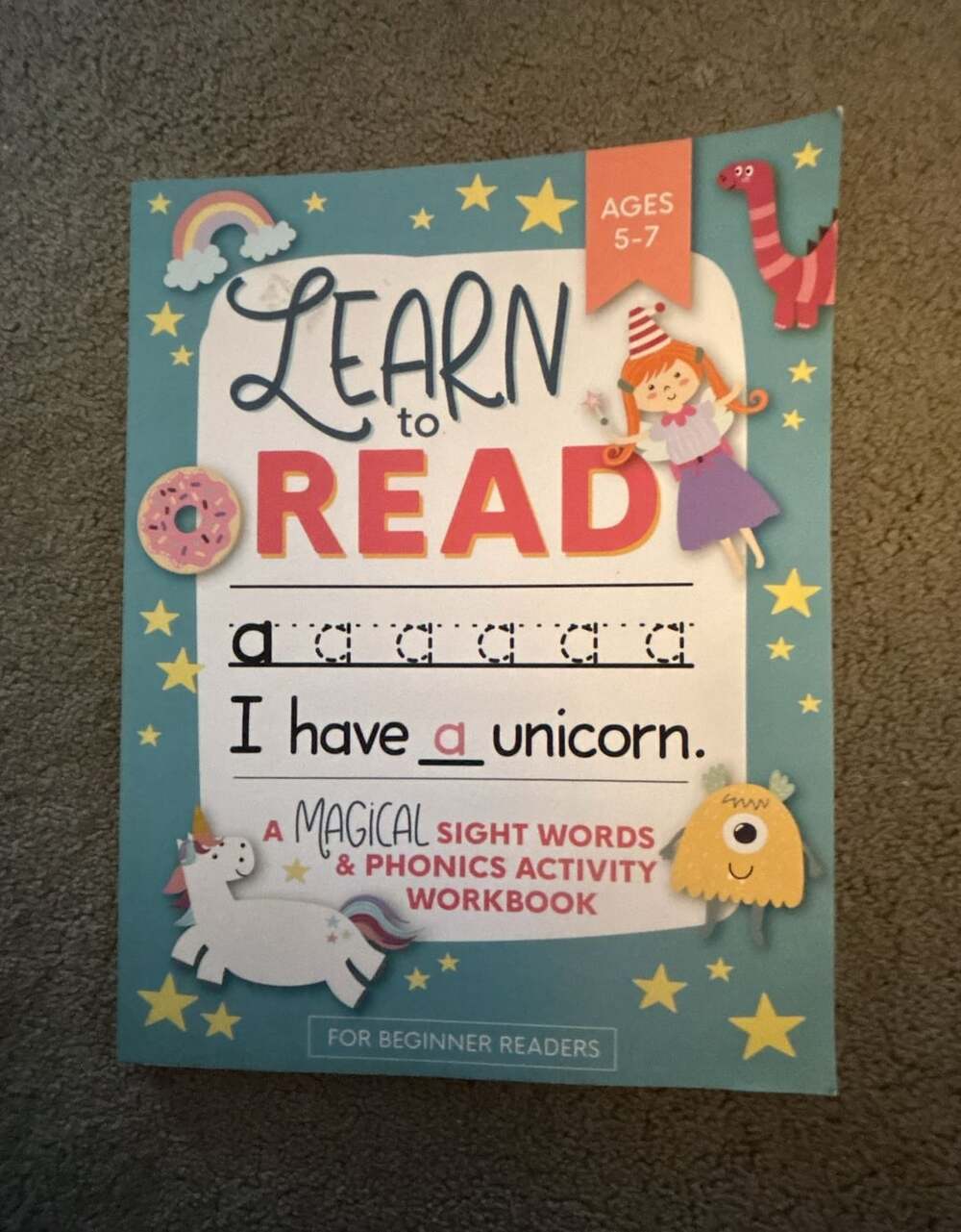 Learn to Read: A Magical Sight Words & Phonics Activity Workbook Ages 5-7. No w